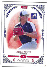 JADEN NOOT 2022 ONYX VINTAGE BASEBALL EXTENDED PROSPECT CARD