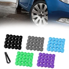 20pcs 17mm Black Wheel Lug Nut Bolt Center Cover Caps & Tool For Audi Skoda VW