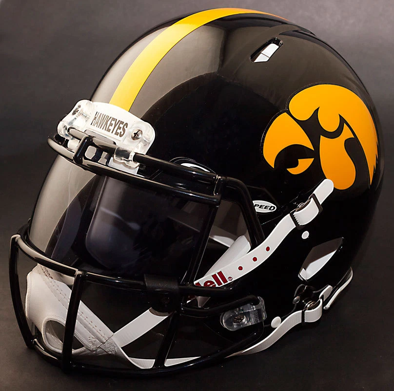 IOWA HAWKEYES "ANF" NCAA Gameday REPLICA Football Helmet w/ OAKLEY Eye Shield - Image 2 of 4