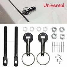 Car Universal Black Hood Pin Pins Lock Alloy Steel Mount Bonnet Latch Kit Racing