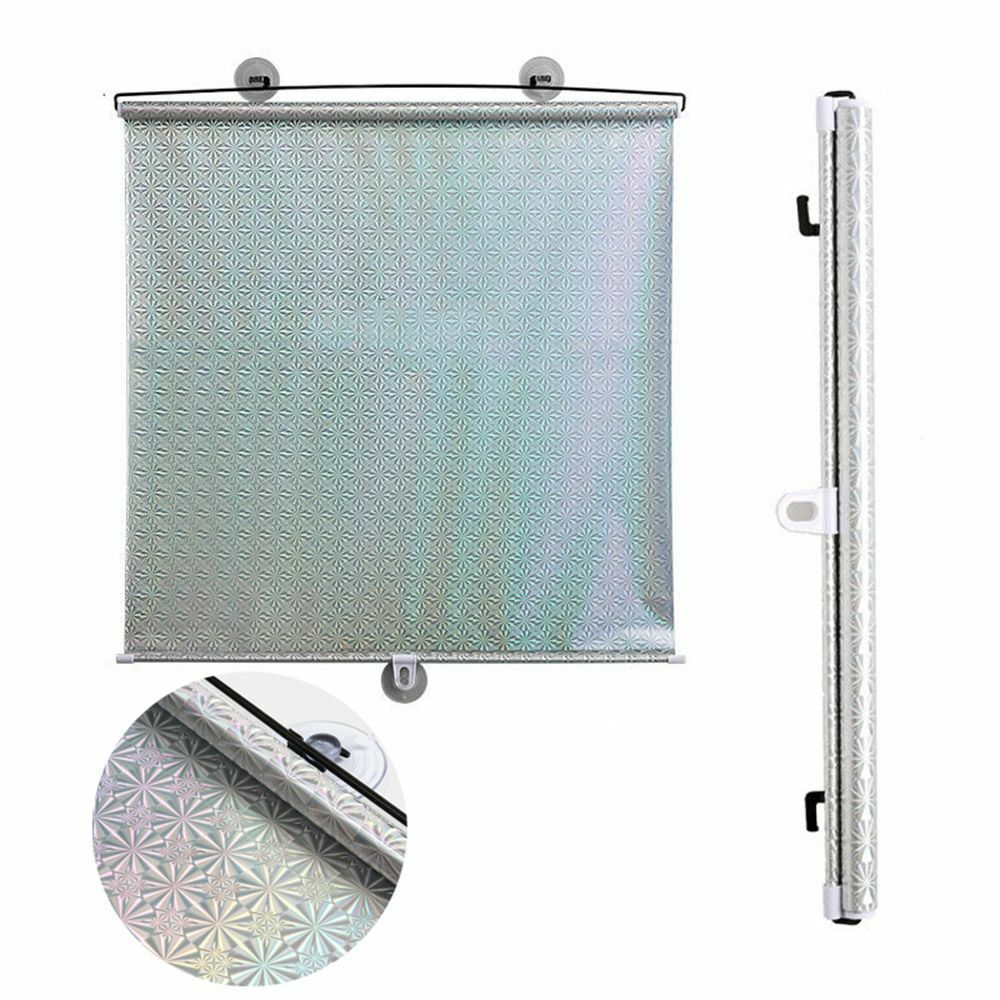 Car Home Roller Blinds Suction Cup Sunshade Blackout Curtain Window Curtain