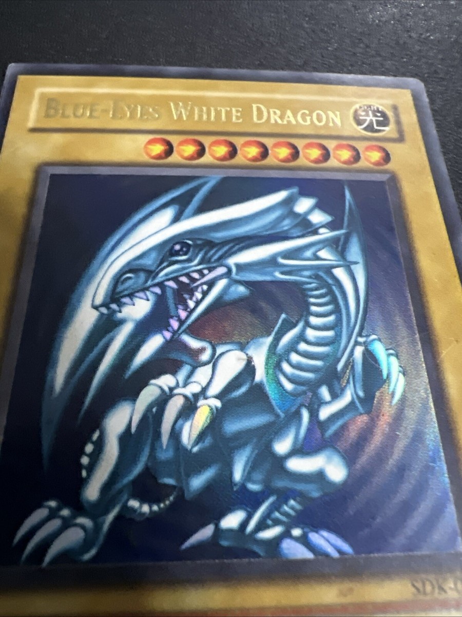 1996 blue eyed dragon yugioh card YU-GI-OH! - Blue-Eyes White (SDBE-EN001) - Structure Deck: Saga of Blue-Eyes White Dragon - 1st Edition Dragon;ATK 1996 Yugioh Blue-Eyes White Dragon