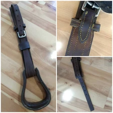 One Western Stirrup Hobble Strap Saddle Attach Quality Leather Backing