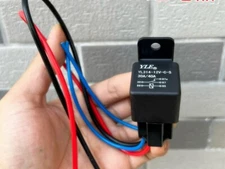 Original YLE YL314-12V-C-S Relay , 5-PIN  12VDC 30A/40A  With Copper Wire Socket