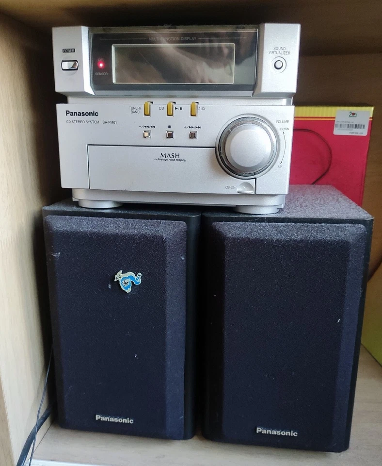 Partially Working Vintage 20 Years Panasonic CD Radio Stereo System SA-PM01  - Image 3 of 4