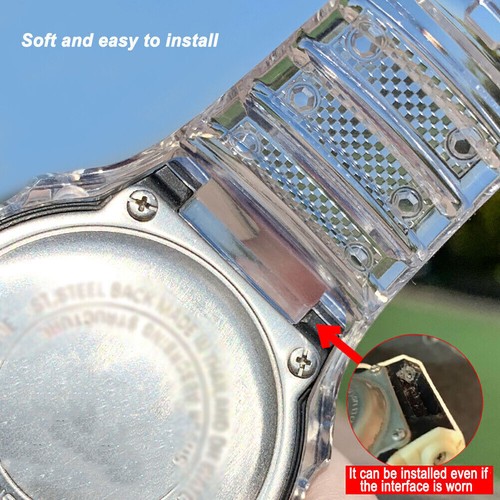 Colorful Resin Case Unisex Replacement For Casio GA-2100 GW-M5610 Bezel Strap - Picture 6 of 34
