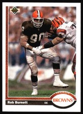 1991 Upper Deck Rob Burnett  Rookie  #503 Cleveland Browns