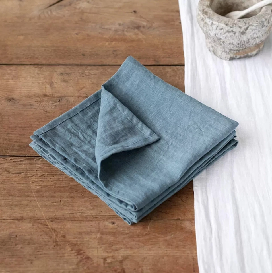 Set Of 50 Pcs Solid Napkins Set Cotton Kitchen Dinner Napkins For Party Napkins - Image 3 of 4