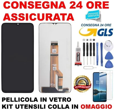 DISPLAY originale HONOR X6B JDY-LX1 LX2 TOUCH SCREEN SCHERMO MONITOR VETRO NERO