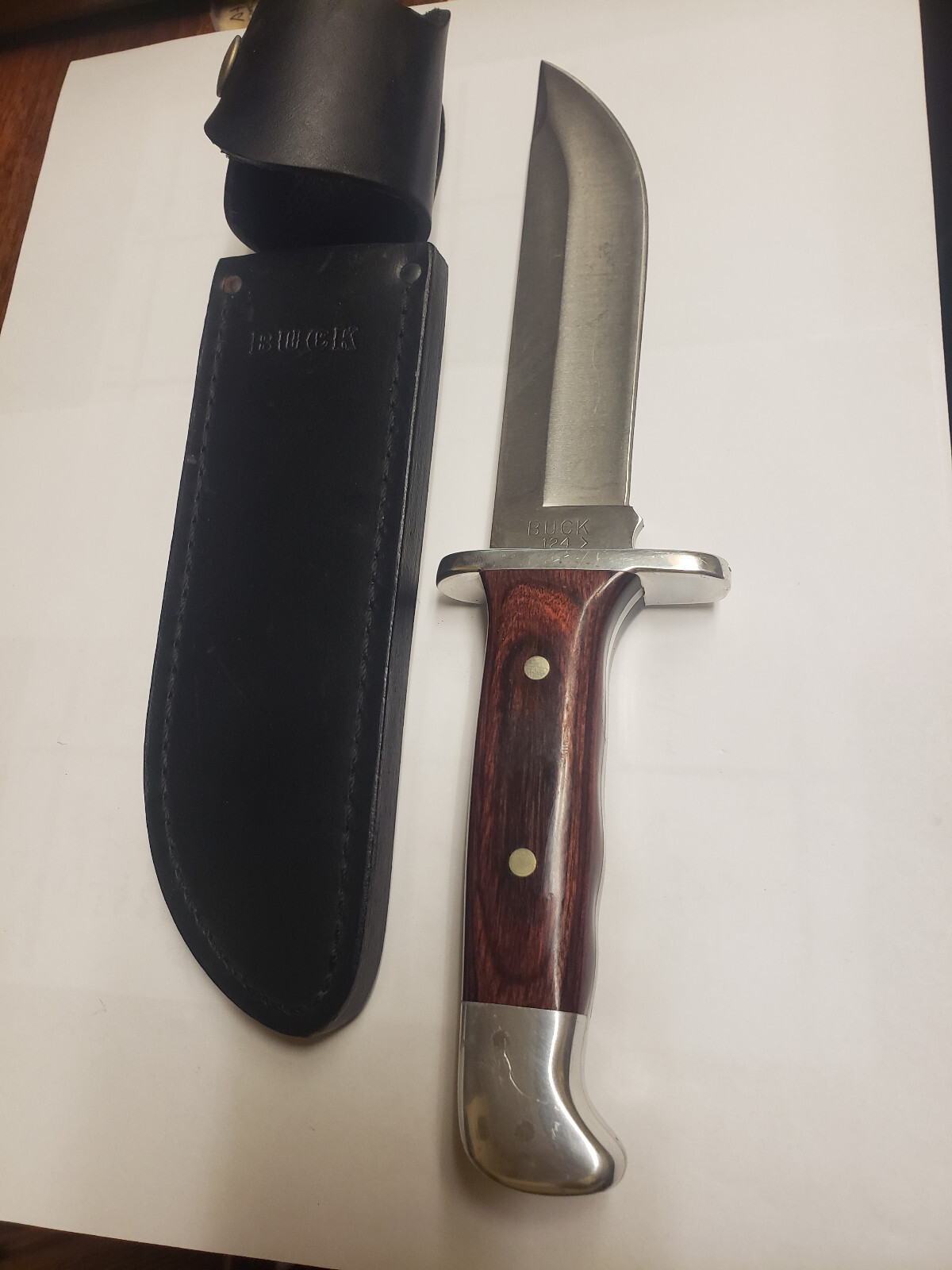 Buck Knives 124 Frontiersman Fixed Blade Knife Bowie11 7/8" eBay