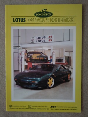 Lotus Festival Donington Programmführer Buch Broschüre April 1995