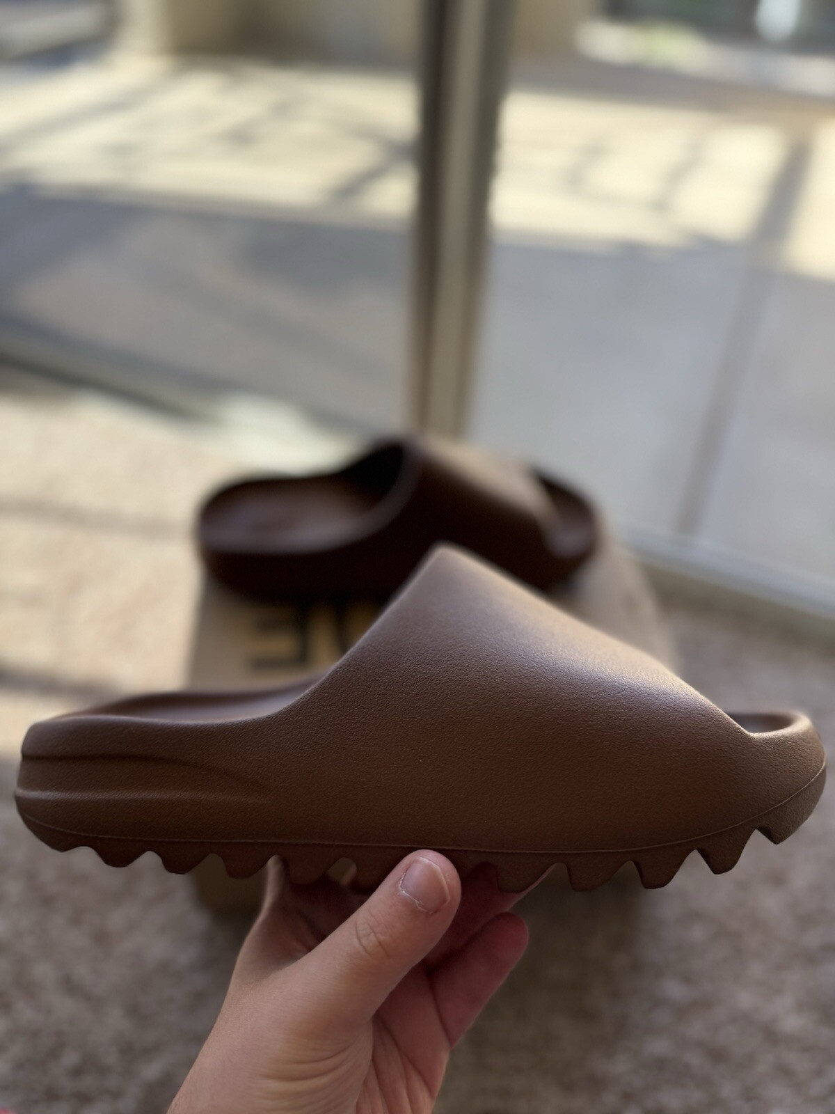 Adidas Yeezy Slide Flax Brown Kanye West FZ5896 Men's Size 9 - NEW SHIPS TODAY