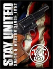 Smith and Wesson Guns and Ammunition 12.5x16 Metal Sign Licensed USA