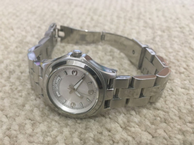 marc jacobs mbm3234 baby dave silver dial s/steel ladies watch 14.5cm wrist