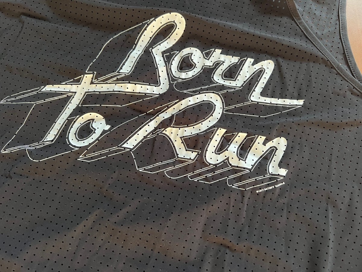 SATISFY RUNNING Born To Run Number One Race Singlet RARE 2019 | eBay