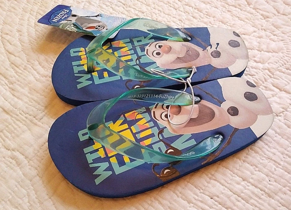 Sandalias chanclas Disney Frozen WILD FOR SUMMER NUEVAS CON ETIQUETAS niños niñas talla 11 Foto 2 de 2
