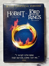 The Hobbit Trilogy Lord of the Rings Trilogy-6 Film Theatrical Version DVD SET