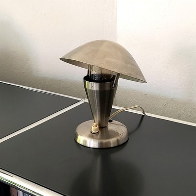 Tischlampe Chrom Josef Hurka Napako Vintage Mid Century Bauhaus Pilzkopf