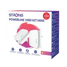 STRONG POWERL1000DUOMINI Kit 2 Powerline Gigabit Port, HomePlug AV2, Speed Up to