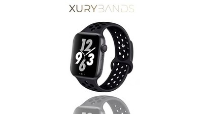 Apple Watch Luxus Silikon Sport Löcher Armband  Ver. Farben  Alle Größen  