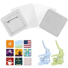 BEAMNOVA 100 Sets of Square Button Maker Supplies 50  50mm / 1.97  1.97 in ...