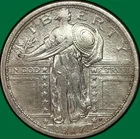 1917 Type 1 Standing Liberty Quarter Extremely Fine XF Coin, Graffiti #36520