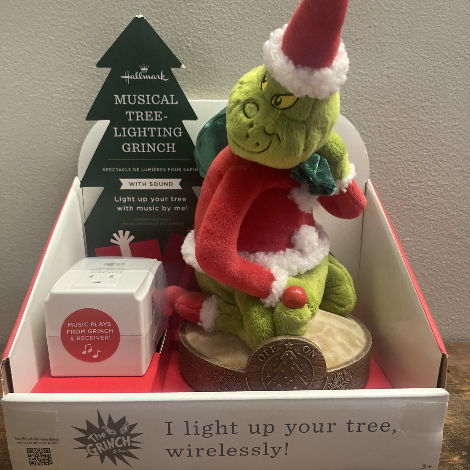 Dr Seuss Grinch Musical Wireless Christmas Tree Lights with Music  