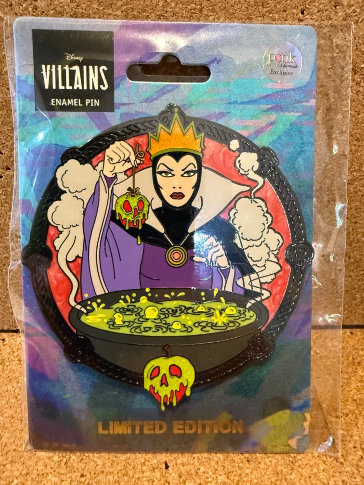 Disney Pin Monogram Pink A La Mode PALM - Evil Queen, Villain Circles
