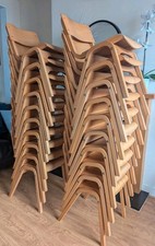 Morleys Heritage Beech Bentwood School Chairs Size 5 Stacking Dining Chair Lot