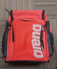 Arena Team 45 L Swimming Athlete Sports Gym Training Gear Bag Red Backpack