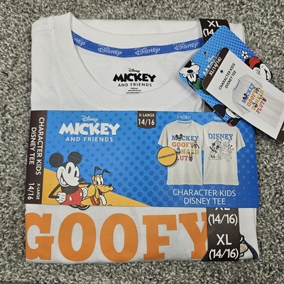 Disney Mickey & Friends Shirt Youth XL 14/16 Graphic Embroidered Back Graphic