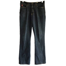 FINE Women's Jeans SZ 15/16 Straight Leg Denim Jeans Dark Rinse Casual Made USA