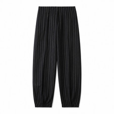 Vintage Yves Saint Laurent Encore Black/White Pinstripe Pleated Wool Pants Us 6