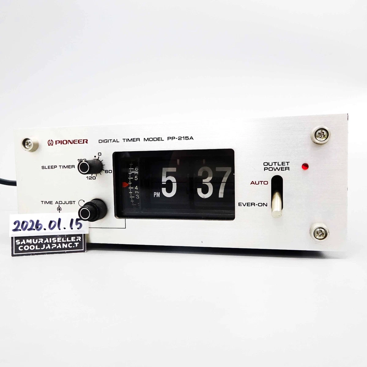 Pioneer PP-215A Digital Timer Model Alarm Flip Clock Vintage Audio