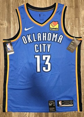 Nike PAUL GEORGE Oklahoma City OKC Thunder LOVE'S Swingman Jersey Mens Medium 44