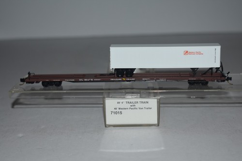Remolque tren escala N Atlas 71015 89' vagón plano con remolque 970259 C58842 | Condition: Used