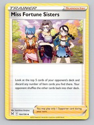 Miss Fortune Sisters 164/196 Lost Origin Uncommon Trainer Supporter