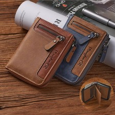 New Men's Short Wallet, Simple Multi-functional Wallet, Large-capacity Retro Zip