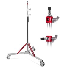 Light Stand 10ft with Casters Heavy Duty Steel
