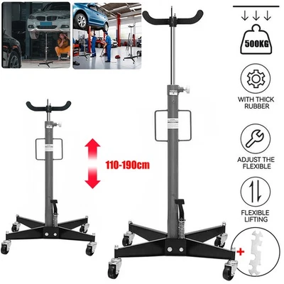 Transmission Jack 0.5T Heavy Duty Hydraulic Gearbox Auto Part Lifter Hoist Stand - Image 1 of 4