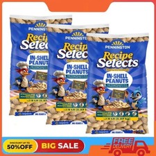3 packs Pennington Recipe Selects Peanuts in Shell for Bird, Wild Bird Food, 5lb