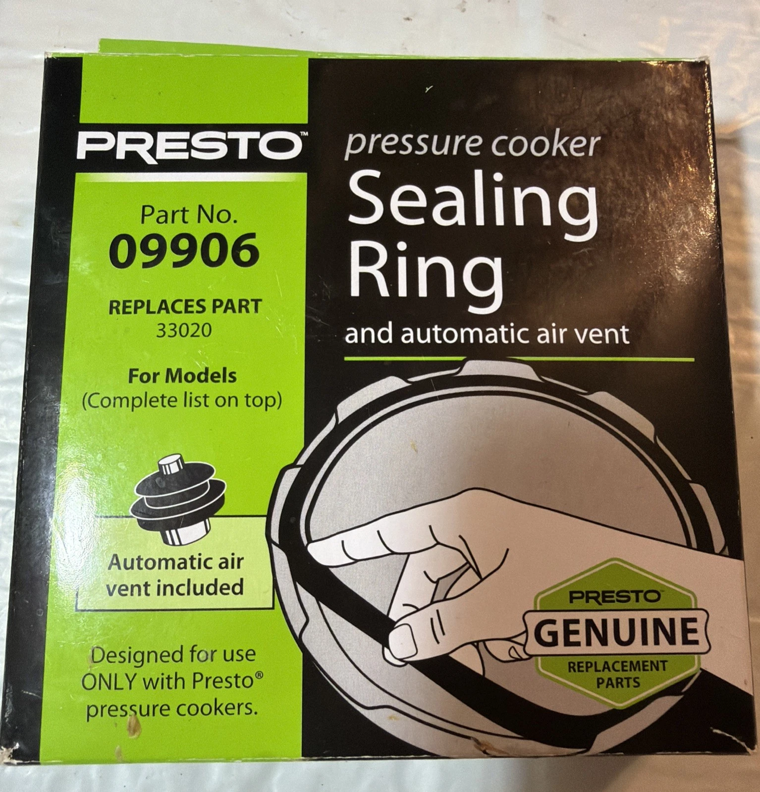 Presto Pressure Cooker Sealing Ring Gasket & Air Vent New 09906
Opens in a new window or tab