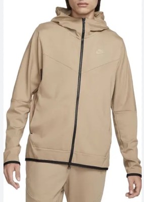 Nike Tech Fleece Full Zip Sweatshirt - Size XL - Khaki - DX0822-247 - NEW