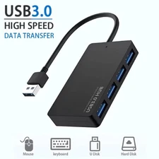 High-Speed USB 3.0 Hub Multi Splitter 4-Port Multiple Expander Adapter Computer