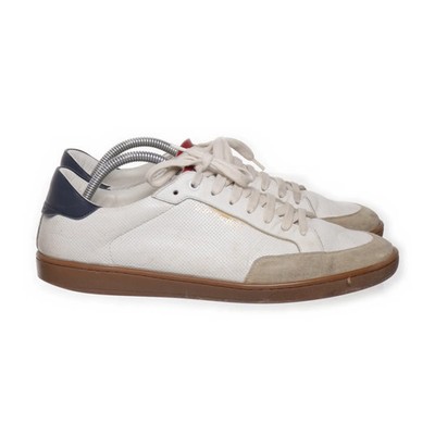 Saint Laurent, Sneaker, Größe: 42 1/2, Andy, Leder, Weiß/Mehrfarbig, Herren #0jD