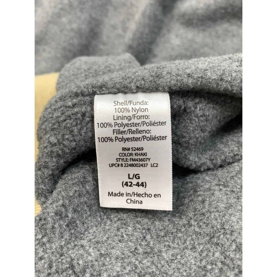 Chaqueta Bomber Glory Desteñida Para Hombres L Caqui Forrada de Vellón Bolsillos con Cremallera Completa Rompevientos Foto 4 de 4