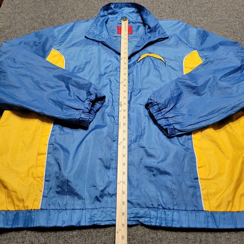 Vintage LA Chargers Jacket Mens 2XL XXL Powder Blue Track Windbreaker Coat Y2K - Picture 18 of 18