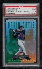 1998 Leaf Rookies & Stars Crusade Update Green David Ortiz PSA 9 MINT HOF b4d