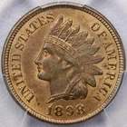 1898 1c Indian Head Cent - PCGS MS 64 RB