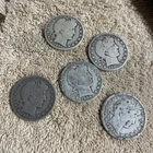 Lot Of Five Barber Half-Dollars 1907 – S 1901 1904 Silver 58.7 Grams